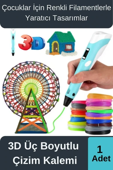Çok Amaçlı Eğlence Hobi ABS Plastik Filament 3D Çocuk Renkli Üç Boyutlu Çizim Yazıcı Kalem Printer ürün görseli 1