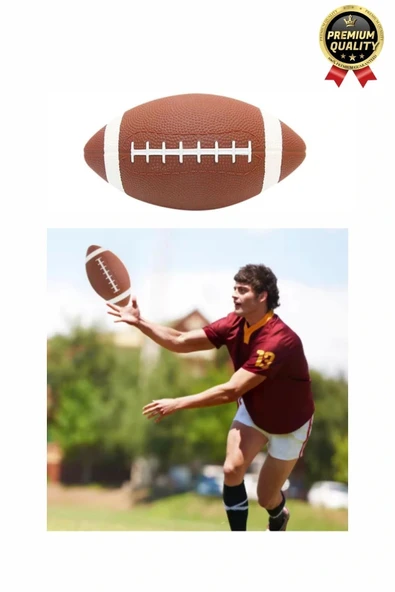 Profesyonel Dayanıklı Maç Antreman Spor Genç Eğlence Oyun Rugby Kauçuk Amerikan Futbol Topu - 1 Adet ürün görseli 1