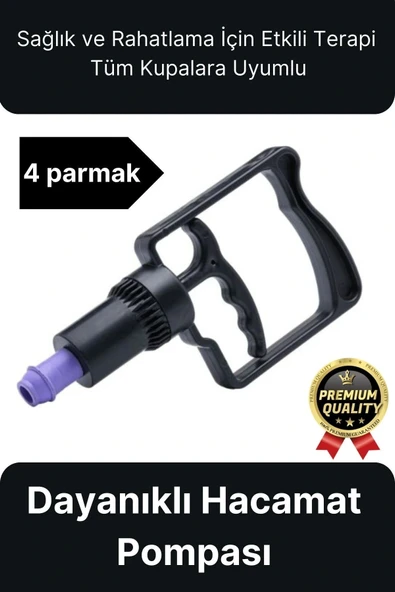 Kaliteli Dayanıklı Tüm Kupalara Uyumlu Islak Kuru Kullanım 4 Parmak Hacamat Çekme Vakum Pompası ürün görseli 1