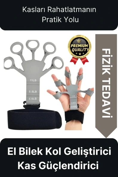 Pratik Silikon El Bilek Parmak Kol Kas Güçlendirici Geliştirici Fizik Tedavi Egzersiz Lastik Kayışı ürün görseli 1