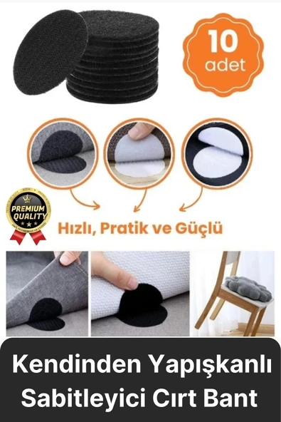 Çok Amaçlı Sabitleyici Kaydırmaz Kendinden Yapışkanlı Yıkanabilir Halı Kilim Koltuk Cırt Bant 10 Adt ürün görseli 1