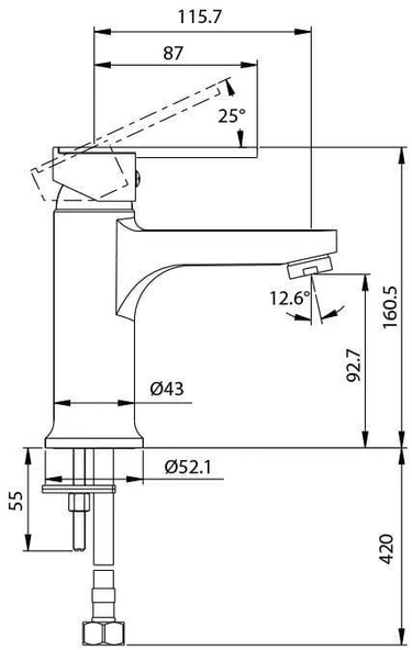 Creavit Vega Lavabo Bataryası VG1840 - Resim 2