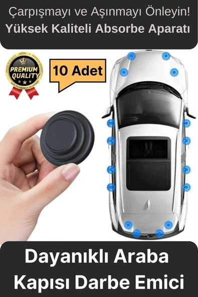 Yüksek Kalite Dayanıklı Çarpma Engelleyici Araba Oto Kapı Sesi Darbe Emici Absorbe Aparatı 10 Adet ürün görseli 1