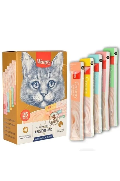 Wanpy Karışık Kedi Sıvı Ödülü 14 gr 25li Paket ürün görseli 1