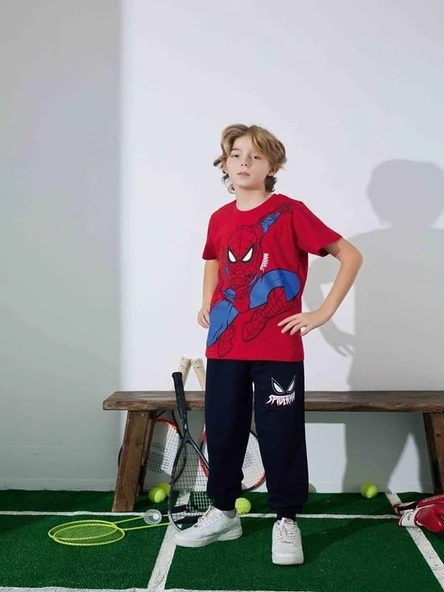 Erkek Çocuk Örümcek Adam Desenli Pijama Takımı ürün görseli 1