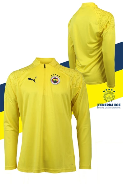 Fenerbahçe Orijinal Lisanslı 23/24 A Takım Futbolcu Yarım Fermuar Sweat ürün görseli 1