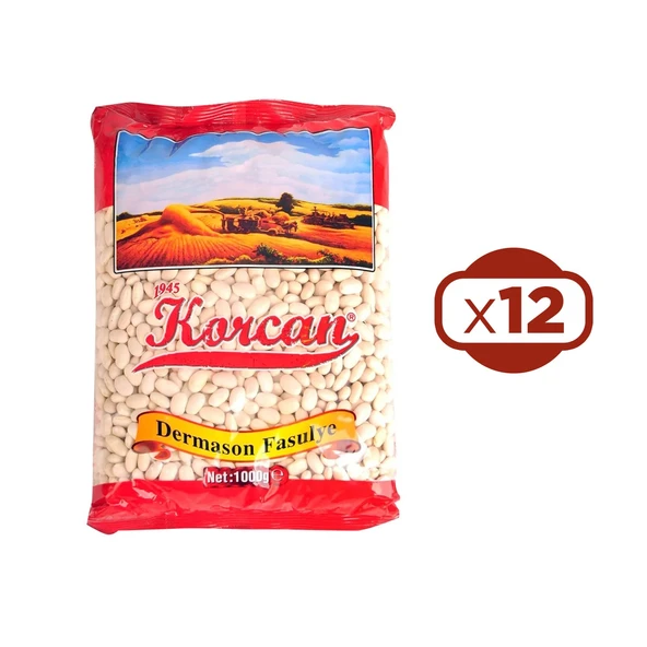 Korcan Dermason Fasulye 1 kg x 12 Adet ürün görseli 1