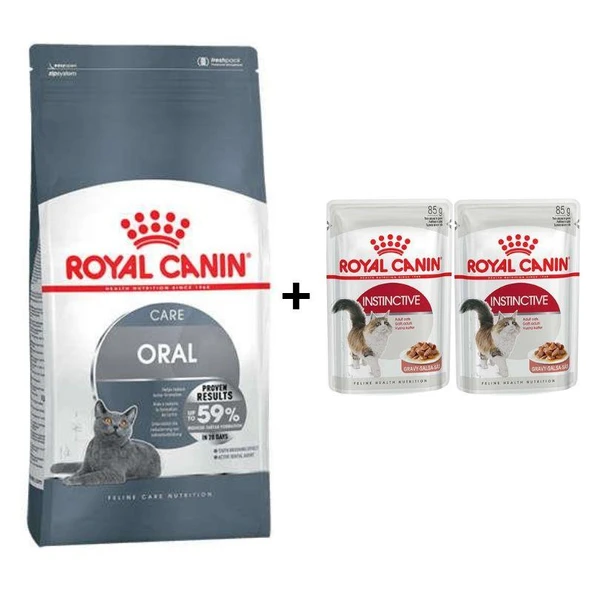 Royal Canin Oral Care Kedi Maması 1,5 Kg + 2 Adet Yaş Mama Hediye ürün görseli 1