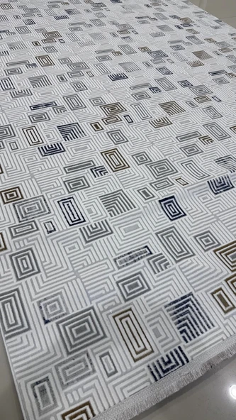 Safyün Halı Kadife KF462 Gri Mavi 200 x 290 ürün görseli 1