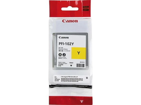 Tonersepeti Canon PFI-102Y Sarı  Kartuş ürün görseli 1