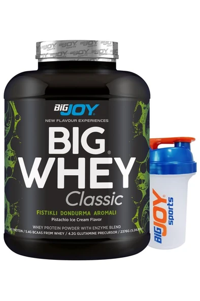 Bigjoy Sports Big Whey Classic Whey Protein ANTEP FISTIKLI DONDURMA 72 Servis 2376gr Protein Tozu ürün görseli 1