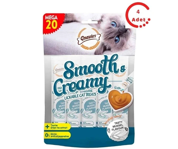 Gnawlers Krema Kedi Ödülü Midyeli 20x15 Gr x 4 Adet ürün görseli 1