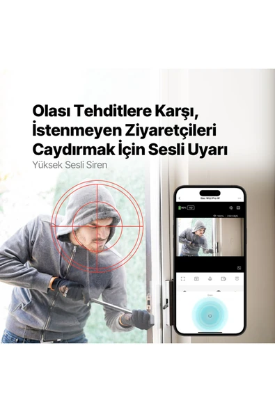 Wizi Pro W Full HD İç/Dış Mekan Bataryalı Wi-Fi Akıllı Kamera - Resim 7
