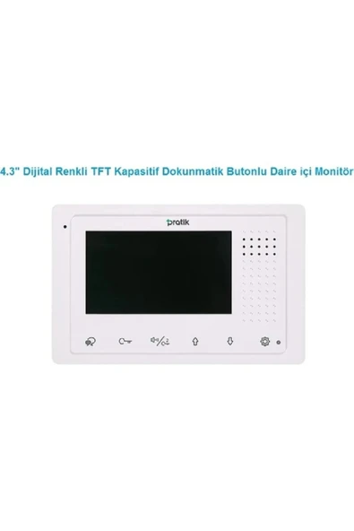 4.3 İnç Dijital Renkli Tft Dokunmatik Butonlu Daire içi Pratik Kart Monitör ürün görseli 1