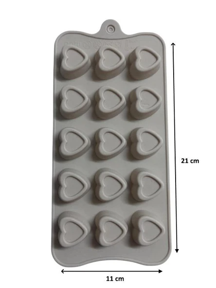 SİLİKON ÇİKOLATA KALIBI KALP 21*11 CM ürün görseli 1