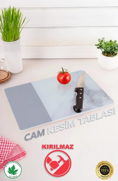 Temperli Cam Kesim Tahtası 25*35 Siyah My Kitchen – Çizilmez, Isıya Dayanıklı, Kırılmaz, Kaymaz ürün görseli 1