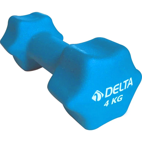 Delta 4 Kg x 1 Adet Deluxe Neopren Kaplı Turkuaz Demir Dambıl ürün görseli 1