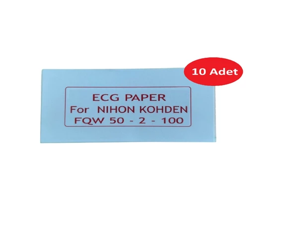 Vira ECG Kağıdı Nihon Kohden FQW 50-2-100 Z Katlamalı 10 Adet 100 Sayfa ürün görseli 1