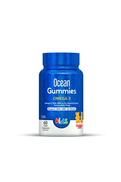 Orzax Ocean Gummies Omega 3 Kids 60 Çiğnenebilir Jel Form ürün görseli 1