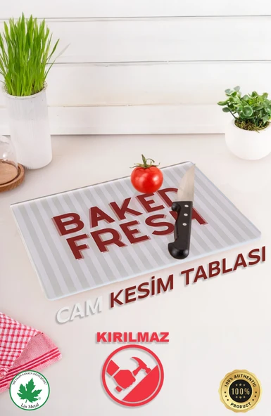 Temperli Cam Kesim Tahtası 25*35 Siyah My Kitchen – Çizilmez, Isıya Dayanıklı, Kırılmaz, Kaymaz ürün görseli 1