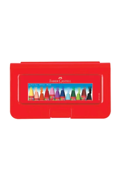 Faber Castell Plastik Çantalı Pastel Boya 12 Renk ürün görseli 1
