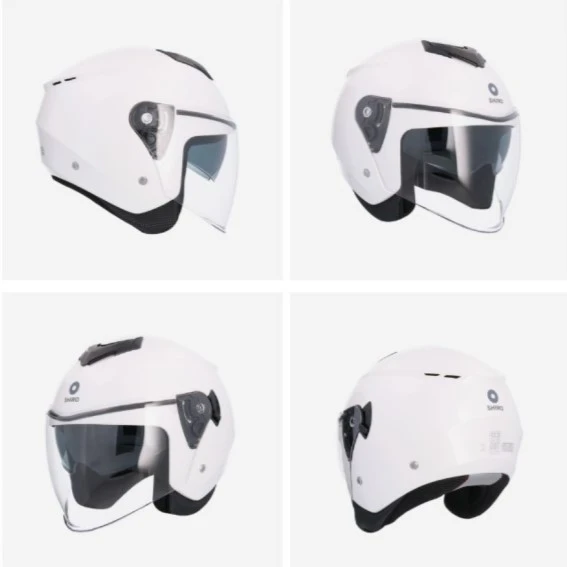 SHIRO KASK 100285 JET&OFC IBIZA M.C SUNVIZOR BEYAZ ürün görseli 1
