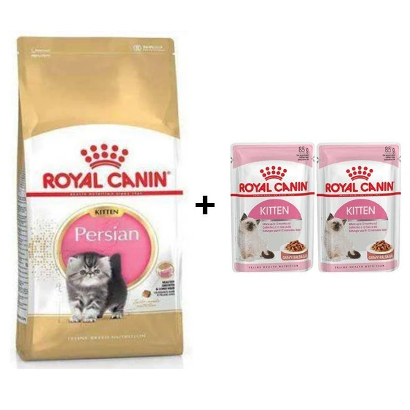 Royal Canin Kitten Persian Yavru Kedi Maması 2 kg + 2 Adet Yaş Mama Hediye ürün görseli 1