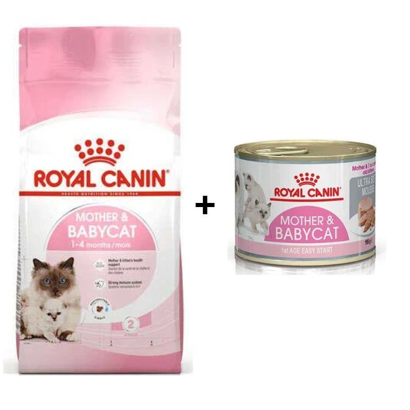 Royal Canin Mother BabyCat  Yavru Kuru Kedi Maması 4 Kg + 1 Adet Yaş Mama Hediye ürün görseli 1
