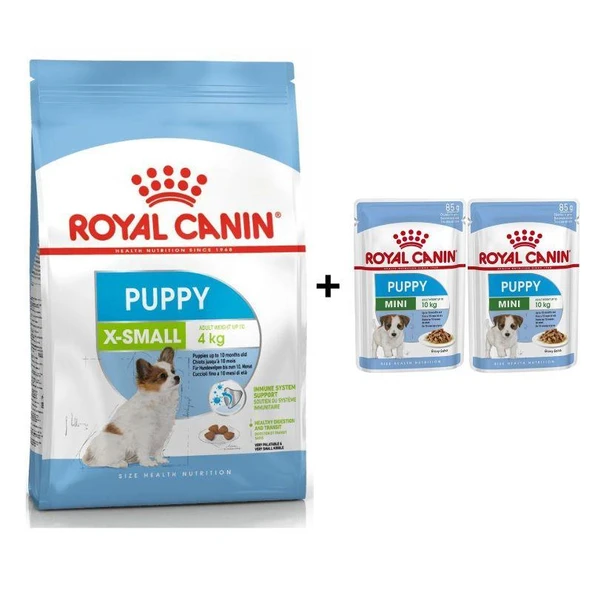Royal Canin X Small Yavru Köpek Maması 1,5 kg + 2 Adet Yaş Mama Hediye ürün görseli 1