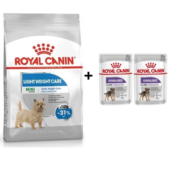 Royal Canin Light Weight Care Köpek Maması 3 Kg + 2 Adet Yaş Mama Hediye ürün görseli 1
