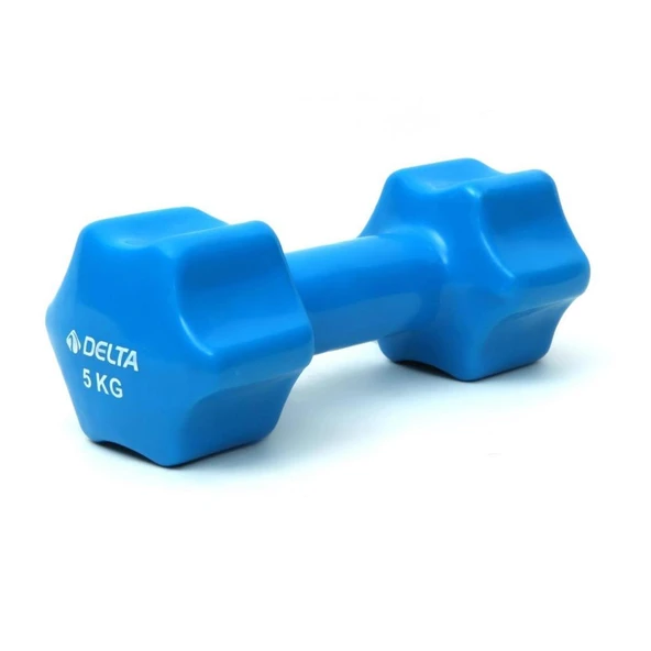 Delta 5 Kg x 1 Adet Deluxe Pvc Kaplama Mavi Demir Dambıl ürün görseli 1
