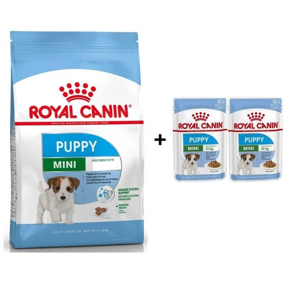 Royal Canin Mini Puppy Yavru Köpek Maması 4 kg + 2 Adet Yaş Mama Hediye ürün görseli 1