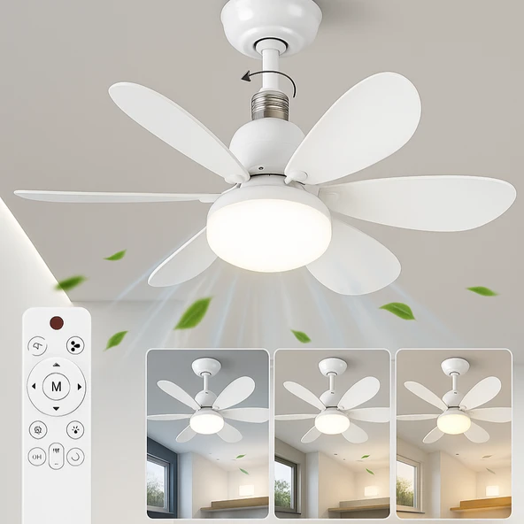 CATA CT-1155 Karayel Fanlı LED Ampul 82W E27 Vantilatörlü Aydınlatma 3 Renk Dimmerli Beyaz Işık ürün görseli 1