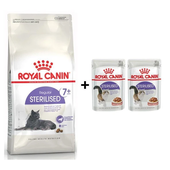 Royal Canin +7 Yaş Üzeri Kısırlaştırılmış Kedi Maması 1,5 Kg + 2 Adet Yaş Mama Hediye ürün görseli 1