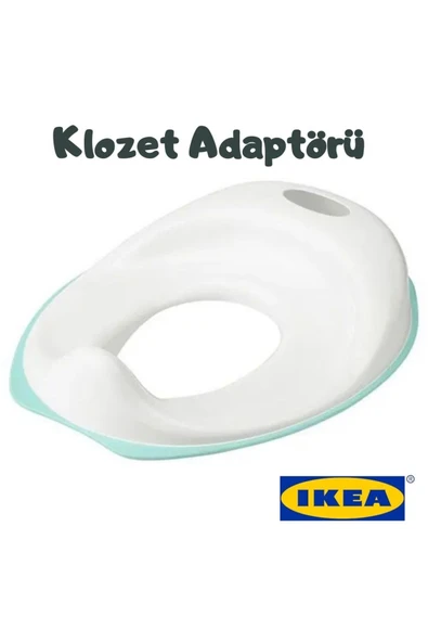Çocuk Klozet Adaptörü, Portatif Klozet Adaptörü, Çocuk Klozet Aparatı, Kaydırmaz, Duvara Asılabilir Turkuaz-Beyaz ürün görseli 1