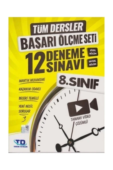 TANDEM 8.SINIF TÜM DERSLER 12 DENEME SINAVI ürün görseli 1