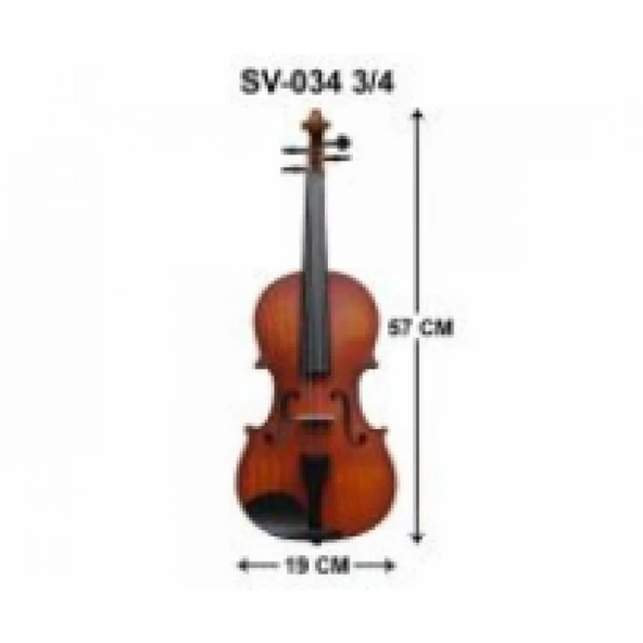 Swing SV-043 3/4 Keman (Taşıma Çantası Yay Reçine Dahil) ürün görseli 1