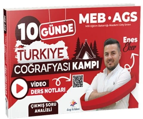 MEB AGS 10 Günde Türkiye Coğrafyası Kampı Video Ders Notları Dizgi Kitap ürün görseli 1