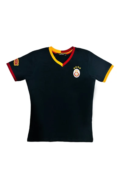 Galatasaray Orijinal Lisanslı Siyah Basic Çocuk T-shirt - Resim 8