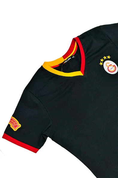 Galatasaray Orijinal Lisanslı Siyah Basic Çocuk T-shirt - Resim 3
