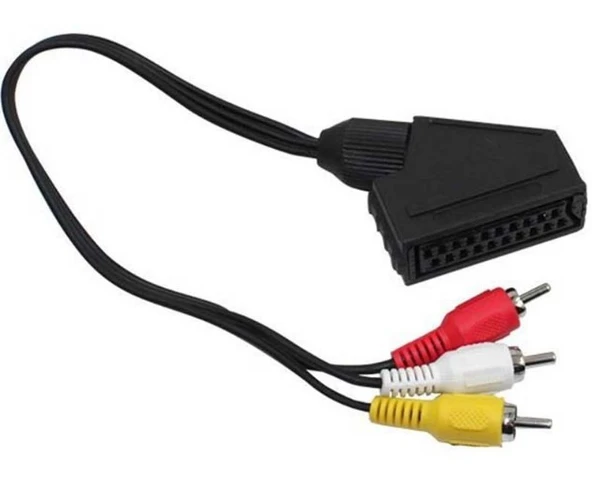 Scart Adaptör Dişi Rca Erkek 20 Cm Kablo ürün görseli 1