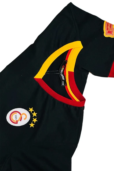 Galatasaray Orijinal Lisanslı Siyah Basic Çocuk T-shirt - Resim 6