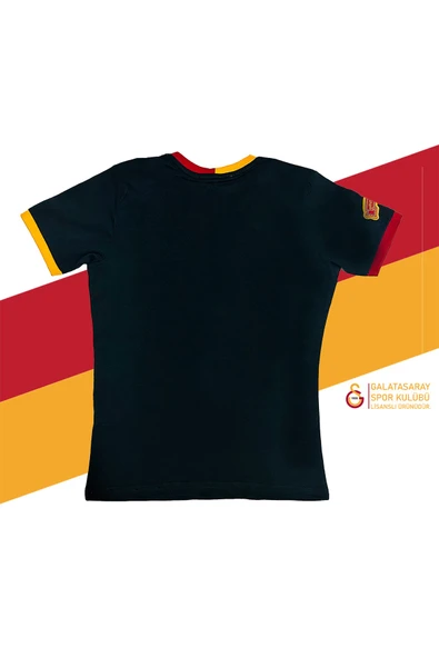 Galatasaray Orijinal Lisanslı Siyah Basic Çocuk T-shirt - Resim 2