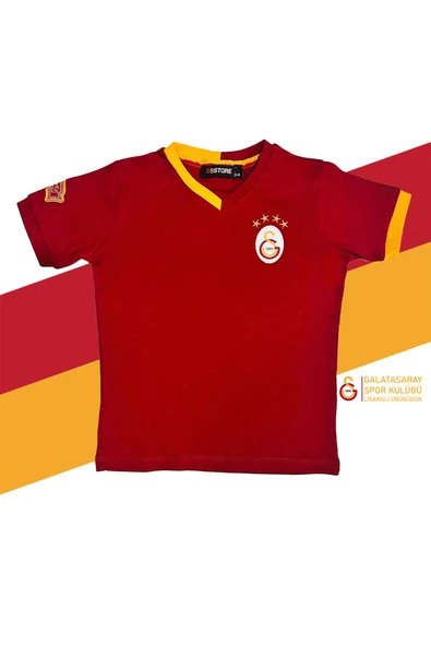 Galatasaray Orijinal Lisanslı Kırmızı Basic Çocuk T-shirt XYZ ürün görseli 1
