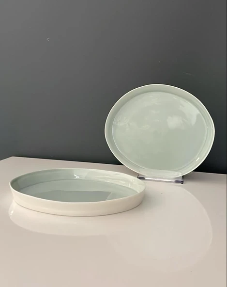 TANTİTONİ SPACE MAVİ PORSELEN 2 Lİ PASTA TABAĞI SETİ 16,8 CM ürün görseli 1