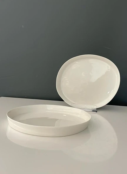 TANTİTONİ SPACE BEYAZ PORSELEN 2 Lİ PASTA TABAĞI SETİ 16,8 CM ürün görseli 1