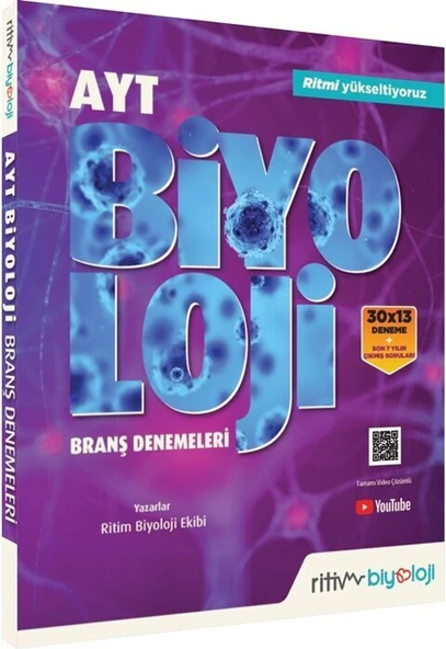 Ritim Biyoloji AYT Biyoloji 30 x 13 Branş Denemeleri ürün görseli 1