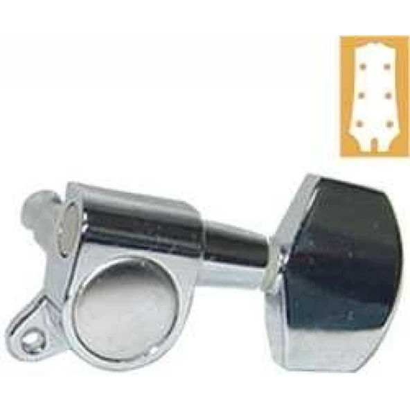 Valencia Amh7001cr Akustik Gitar Kulağı 3+3 Krom ürün görseli 1