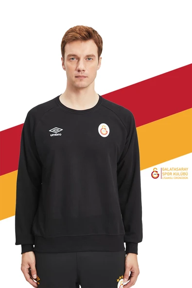 Galatasaray Orijinal Lisanslı Sıfır Yaka Siyah Sweat ürün görseli 1