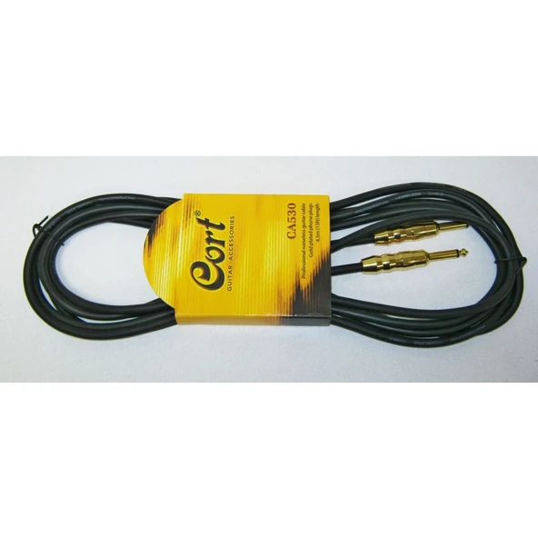 Cort Ca530 Bk Gitar Kablosu, Gürültüsüz (Noiseless), 4,5 Metre, Siyah ürün görseli 1